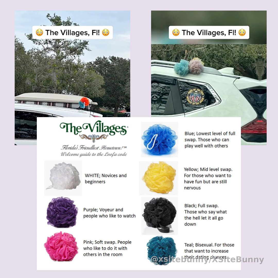 Swingers swap upside-down pineapples for color-coded loofahs

Loofah sponges may clean your body — but they’re apparently a sexy sign that people are getting down and dirty.