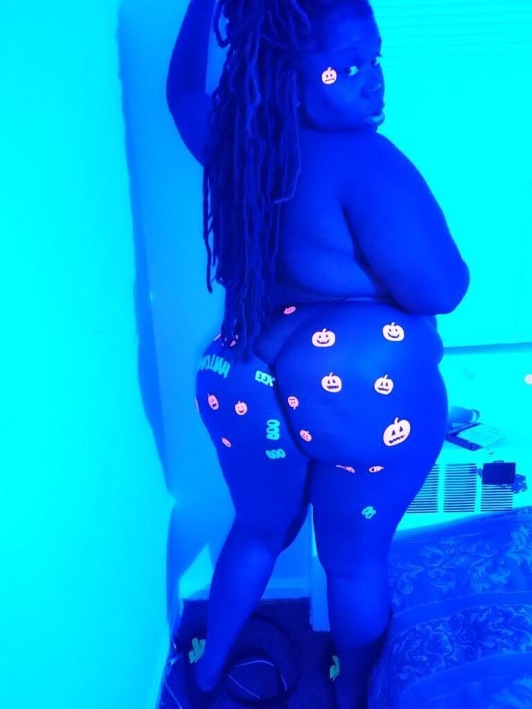 Blue light on Halloween 