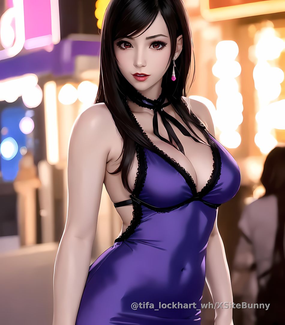 tifa in her purple 