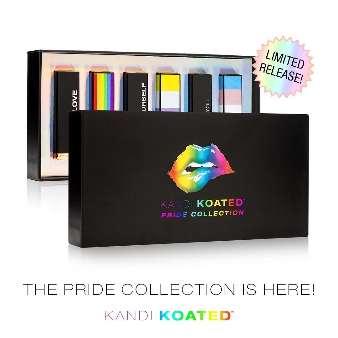It's #NationalComingOutDay! And to celebrate Pride and support for the LGBTQ community and those who have the courage to be themselves, #KandiKoatedCosmetics (available through Bedroom Kandi!) has a new PRIDE COLLECTION of rainbow lipsticks! 💄🌈