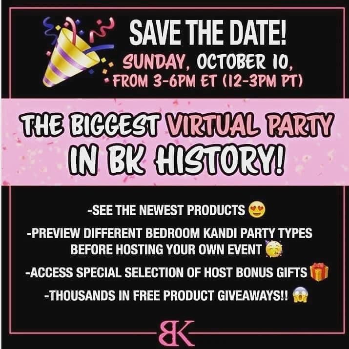 This Sunday is a virtual party for bedroom kandi business 